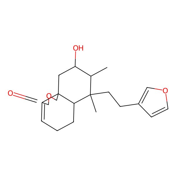 2D Structure of 7-[2-(furan-3-yl)ethyl]-9-hydroxy-7,8-dimethyl-5,6,6a,8,9,10-hexahydro-1H-benzo[d][2]benzofuran-3-one