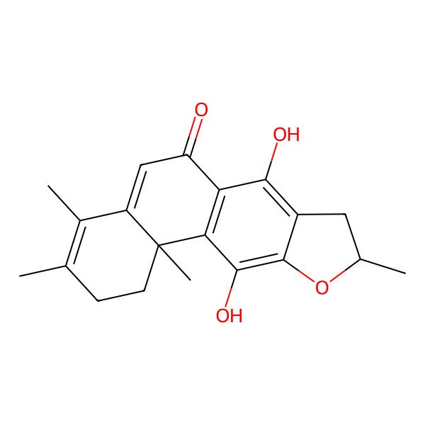 2D Structure of (11bS)-7,11-dihydroxy-3,4,9,11b-tetramethyl-1,2,8,9-tetrahydronaphtho[2,1-f][1]benzofuran-6-one