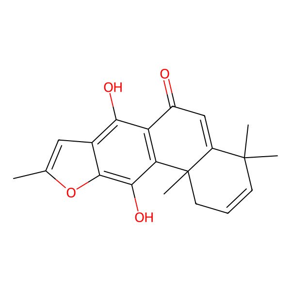 2D Structure of 7,11-dihydroxy-4,4,9,11b-tetramethyl-1H-naphtho[2,1-f][1]benzofuran-6-one