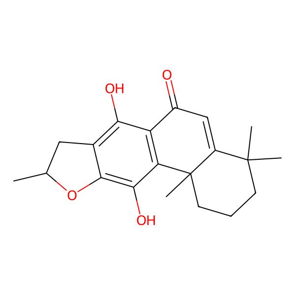 2D Structure of 7,11-dihydroxy-4,4,9,11b-tetramethyl-2,3,8,9-tetrahydro-1H-naphtho[2,1-f][1]benzofuran-6-one