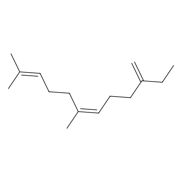 2D Structure of 7,11-Dimethyl-3-methylene-1,6Z,10-dodecatriene 2D Structure of 7,11-Dimethyl-3-methylene-1,6Z,10-dodecatriene