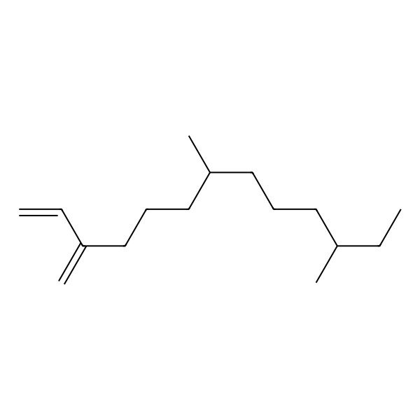 2D Structure of 7,11-Dimethyl-3-methylidenetridec-1-ene