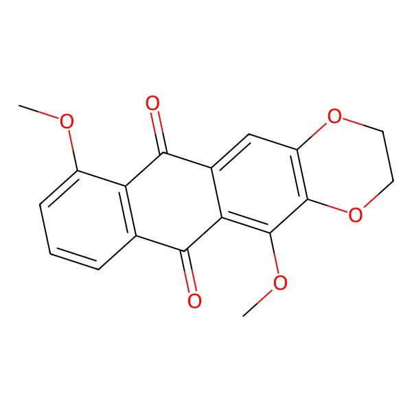 2D Structure of 7,12-Dimethoxy-2,3-dihydronaphtho[3,2-g][1,4]benzodioxine-6,11-dione