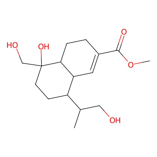 2D Structure of 7,13,14-Trihydroxy-4-cadinen-15-oic acid methyl ester
