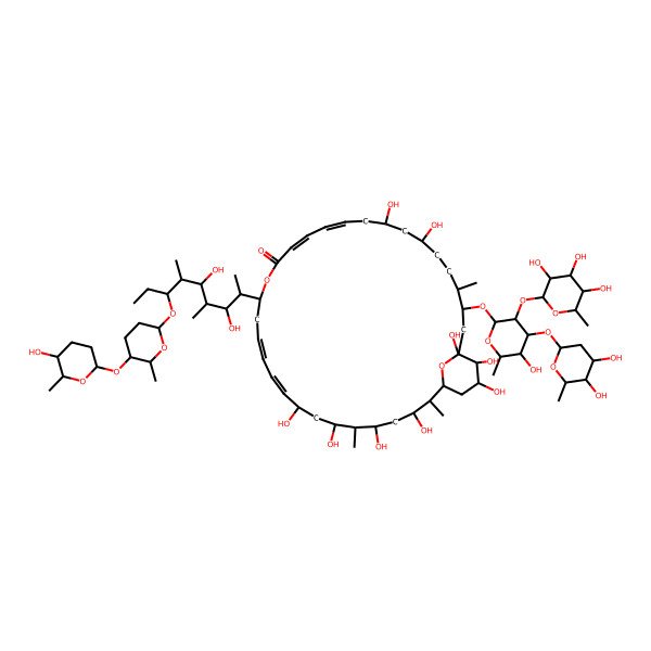 2D Structure of 17-[3,5-dihydroxy-7-[(2R,5S,6R)-5-[(2S,5S,6R)-5-hydroxy-6-methyloxan-2-yl]oxy-6-methyloxan-2-yl]oxy-4,6-dimethylnonan-2-yl]-3-[(2R,3R,4S,5R,6R)-4-[(2S,4R,5S,6R)-4,5-dihydroxy-6-methyloxan-2-yl]oxy-5-hydroxy-6-methyl-3-[(2S,3R,4S,5S,6R)-3,4,5-trihydroxy-6-methyloxan-2-yl]oxyoxan-2-yl]oxy-1,7,9,23,25,27,29,33,34-nonahydroxy-4,26,30-trimethyl-16,35-dioxabicyclo[29.3.1]pentatriaconta-11,13,19,21-tetraen-15-one