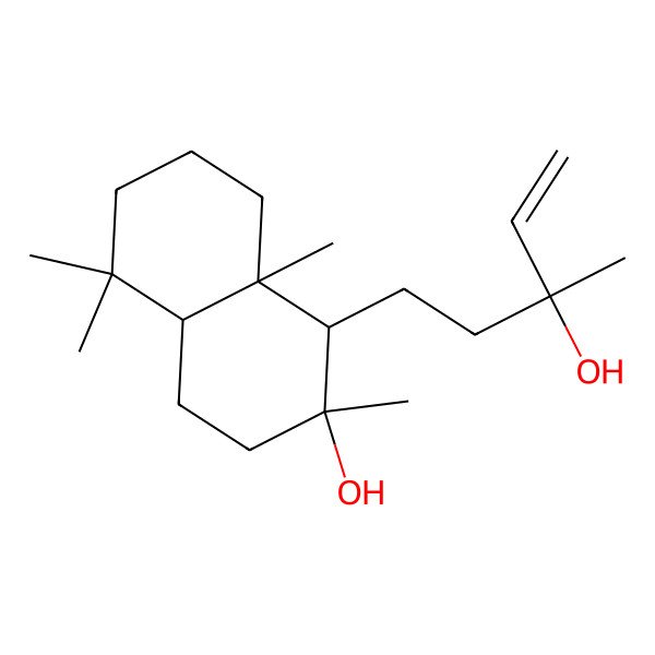 2D Structure of (1S,2R,4aR,8aR)-1-[(3S)-3-hydroxy-3-methylpent-4-enyl]-2,5,5,8a-tetramethyl-3,4,4a,6,7,8-hexahydro-1H-naphthalen-2-ol
