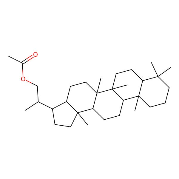 2D Structure of 2-(5a,5b,8,8,11a,13b-Hexamethyl-1,2,3,3a,4,5,6,7,7a,9,10,11,11b,12,13,13a-hexadecahydrocyclopenta[a]chrysen-3-yl)propyl acetate