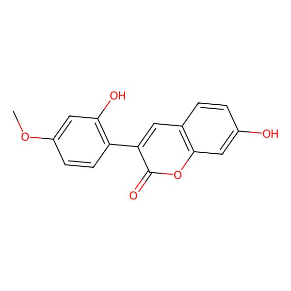 2D Structure of 7,2'-Dihydroxy-4'-methoxy-3-phenylcoumarin 2D Structure of 7,2'-Dihydroxy-4'-methoxy-3-phenylcoumarin
