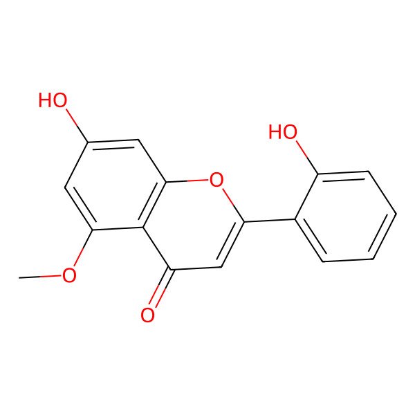 2D Structure of 7,2'-Dihydroxy-5-methoxyflavone