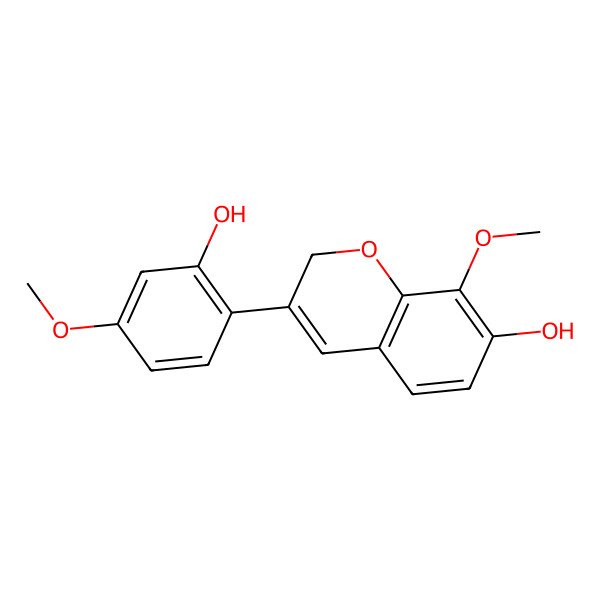 2D Structure of 7,2'-Dihydroxy-8,4'-dimethoxyisoflav-3-ene