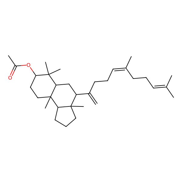 2D Structure of [(3aR,4S,5aR,7S,9aR,9bS)-4-[(5Z)-6,10-dimethylundeca-1,5,9-trien-2-yl]-3a,6,6,9a-tetramethyl-1,2,3,4,5,5a,7,8,9,9b-decahydrocyclopenta[a]naphthalen-7-yl] acetate
