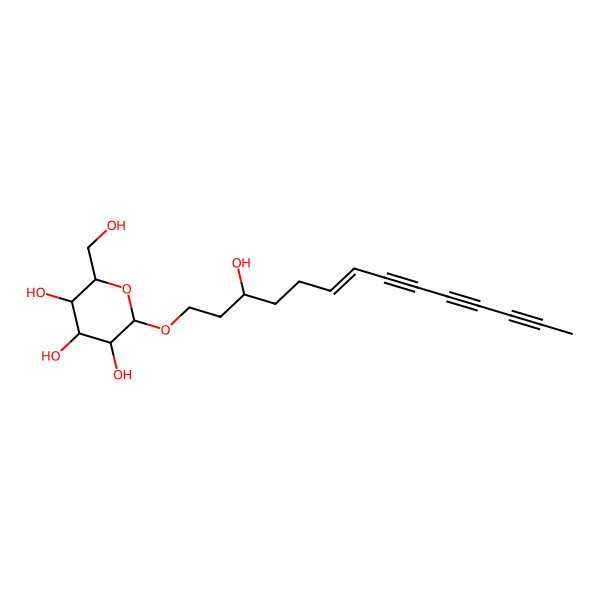 2D Structure of (2R,3S,4S,5R,6R)-2-(hydroxymethyl)-6-[(E,3S)-3-hydroxytetradec-6-en-8,10,12-triynoxy]oxane-3,4,5-triol