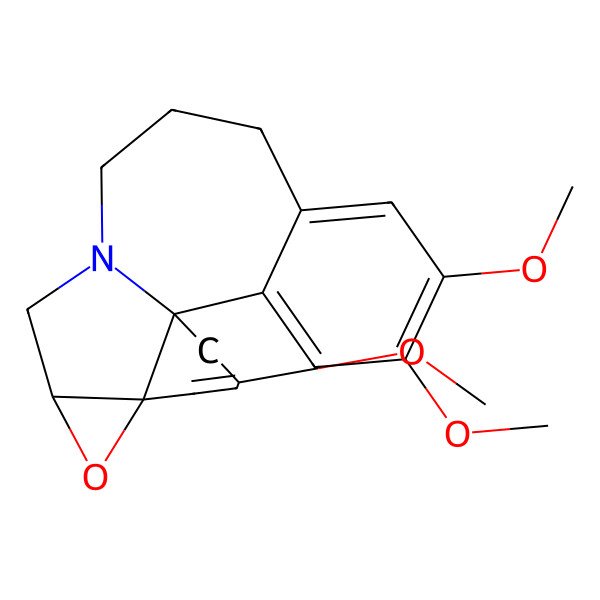 2D Structure of (1S,13S,15R,18S)-4,5,18-trimethoxy-14-oxa-11-azapentacyclo[9.8.0.01,15.02,7.013,15]nonadeca-2,4,6,16-tetraene