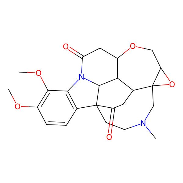 2D Structure of 16,19-Secostrychnidine-10,16-dione, 21,22-epoxy-21,22-dihydro-3,4-dimethoxy-19-methyl-, (21alpha,22alpha)-
