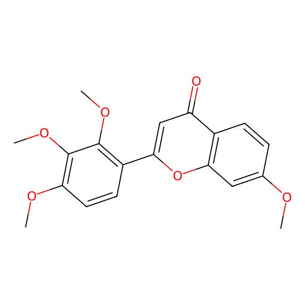 2D Structure of 7,2',3',4'-Tetramethoxyflavone