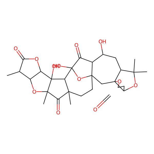 2D Structure of 12,15,17-Trihydroxy-9,9,21,24,26-pentamethyl-4,8,19,23,29-pentaoxaoctacyclo[13.13.1.01,13.03,7.03,10.016,26.017,24.018,22]nonacosane-5,14,20,25-tetrone