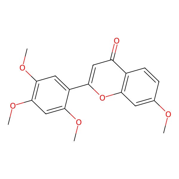 2D Structure of 7-Methoxy-2-(2,4,5-trimethoxyphenyl)chromen-4-one