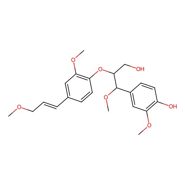 2D Structure of 4-[(1R,2S)-3-hydroxy-1-methoxy-2-[2-methoxy-4-[(E)-3-methoxyprop-1-enyl]phenoxy]propyl]-2-methoxyphenol