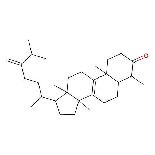 2D Structure of 4,10,13,14-tetramethyl-17-(6-methyl-5-methylideneheptan-2-yl)-2,4,5,6,7,11,12,15,16,17-decahydro-1H-cyclopenta[a]phenanthren-3-one