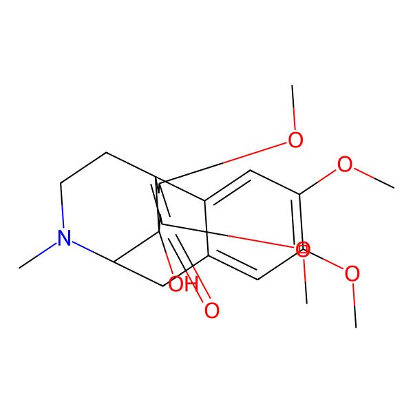 2D Structure of 10-Hydroxy-4,5,12,13-tetramethoxy-17-methyl-17-azatetracyclo[7.5.3.01,10.02,7]heptadeca-2,4,6,12-tetraen-11-one