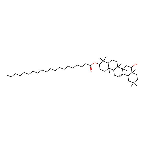 2D Structure of (8-Hydroxy-4,4,6a,6b,8a,11,11,14b-octamethyl-1,2,3,4a,5,6,7,8,9,10,12,12a,14,14a-tetradecahydropicen-3-yl) icosanoate