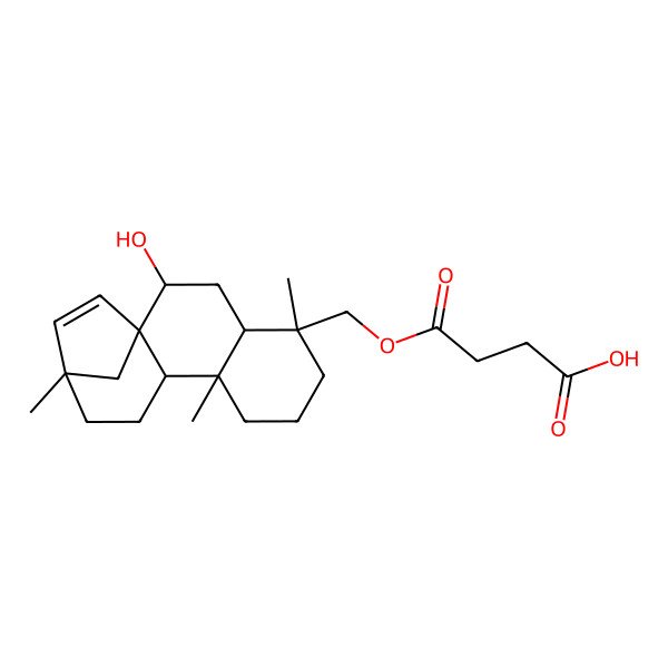 2D Structure of 4-[(2-Hydroxy-5,9,13-trimethyl-5-tetracyclo[11.2.1.01,10.04,9]hexadec-14-enyl)methoxy]-4-oxobutanoic acid