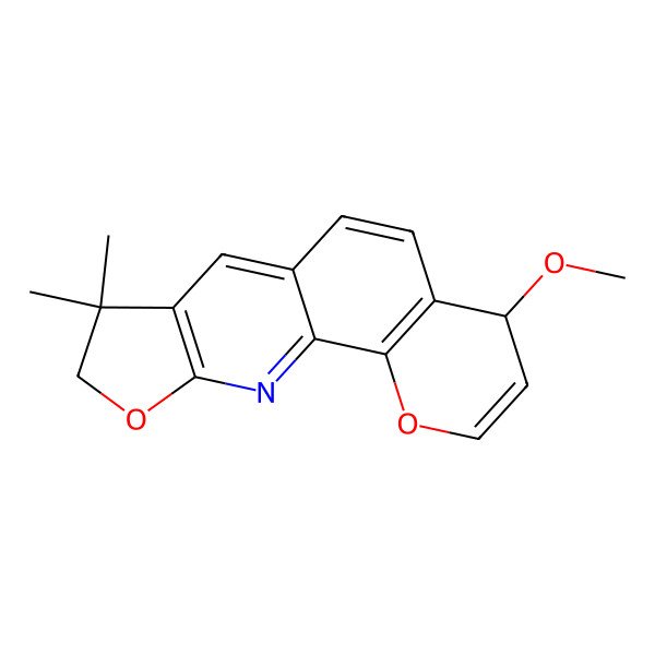 2D Structure of (6R)-6-methoxy-13,13-dimethyl-3,15-dioxa-17-azatetracyclo[8.7.0.02,7.012,16]heptadeca-1(17),2(7),4,8,10,12(16)-hexaene