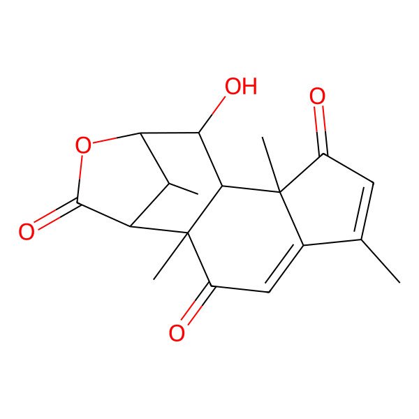 2D Structure of (1R,2S,9S,11S,12S,15S)-11-hydroxy-2,6,9,15-tetramethyl-13-oxatetracyclo[10.2.1.02,10.05,9]pentadeca-4,6-diene-3,8,14-trione