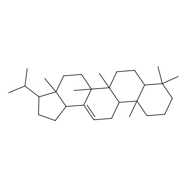 2D Structure of (3R,3aS,5aS,5bR,7aS,11aS,11bR,13bS)-3a,5a,5b,8,8,11a-hexamethyl-3-propan-2-yl-1,2,3,4,5,6,7,7a,9,10,11,11b,12,13b-tetradecahydrocyclopenta[a]chrysene