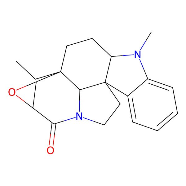 2D Structure of (1S,9S,12S,13S,15S,20R)-12-ethyl-8-methyl-14-oxa-8,17-diazahexacyclo[10.7.1.01,9.02,7.013,15.017,20]icosa-2,4,6-trien-16-one