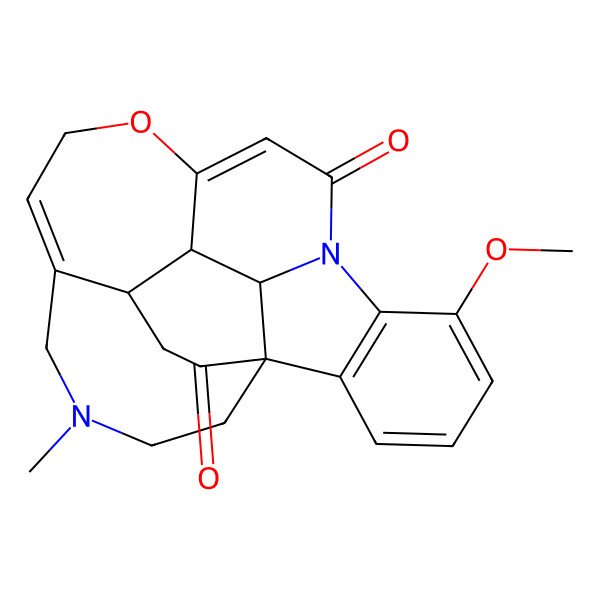 2D Structure of (1S,22R,23R,24S)-15-methoxy-4-methyl-9-oxa-4,13-diazahexacyclo[11.6.5.01,24.06,22.010,23.014,19]tetracosa-6,10,14(19),15,17-pentaene-12,20-dione