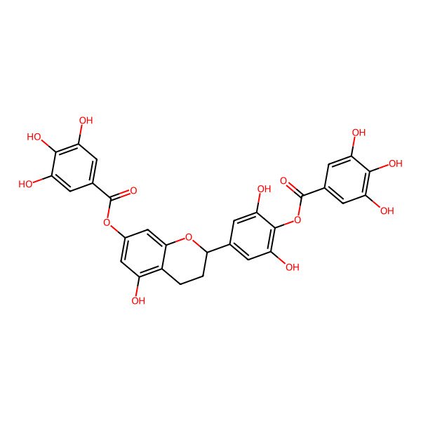 2D Structure of 7,4'-di-O-galloyltricetiflavan