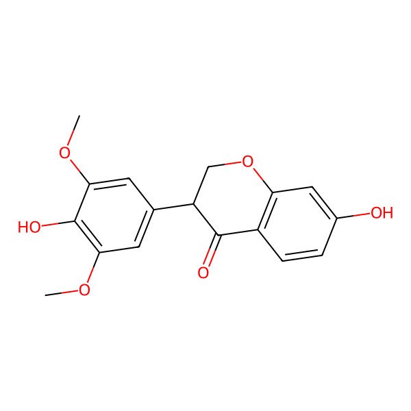 2D Structure of 7,4'-Dihydroxy-3',5'-dimethoxyisoflavanone