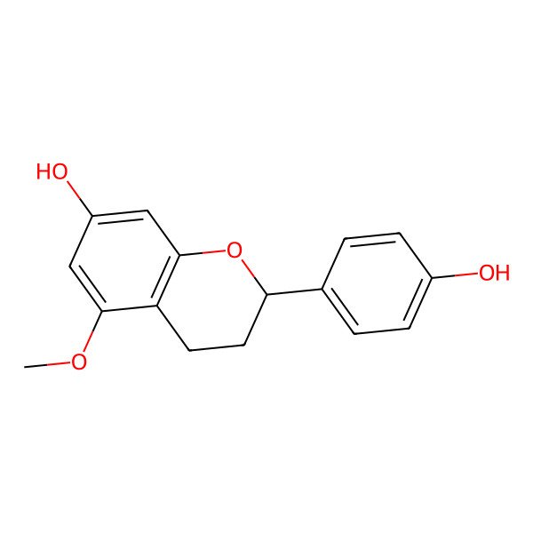 2D Structure of 7,4'-Dihydroxy-5-methoxy-flavane