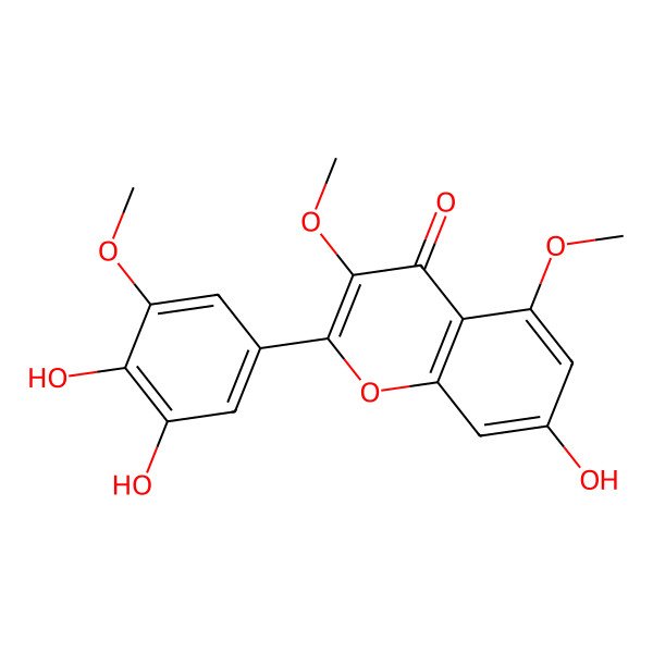 2D Structure of 7,4',5'-Trihydroxy-3,5,3'-trimethoxyflavone