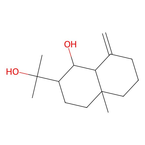 2D Structure of (1R,2R,4aR,8aS)-2-(2-hydroxypropan-2-yl)-4a-methyl-8-methylidene-1,2,3,4,5,6,7,8a-octahydronaphthalen-1-ol
