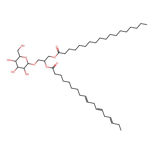 2D Structure of [(2S)-2-[(9Z,12Z,15Z)-octadeca-9,12,15-trienoyl]oxy-3-[(2R,3R,4S,5R,6R)-3,4,5-trihydroxy-6-(hydroxymethyl)oxan-2-yl]oxypropyl] octadecanoate