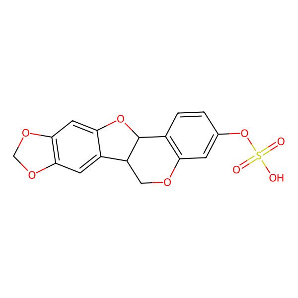 2D Structure of 5,7,11,19-Tetraoxapentacyclo[10.8.0.02,10.04,8.013,18]icosa-2,4(8),9,13(18),14,16-hexaen-16-yl hydrogen sulfate