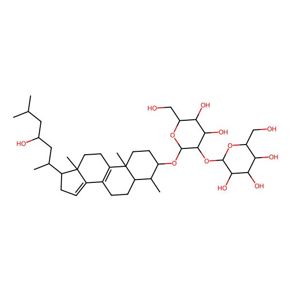 2D Structure of (2S,3R,4S,5R,6R)-2-[(2R,3R,4S,5R,6R)-4,5-Dihydroxy-6-(hydroxymethyl)-2-[[(3S,4S,5S,10S,13R,17R)-17-[(2R,4S)-4-hydroxy-6-methylheptan-2-yl]-4,10,13-trimethyl-2,3,4,5,6,7,11,12,16,17-decahydro-1H-cyclopenta[a]phenanthren-3-yl]oxy]oxan-3-yl]oxy-6-(hydroxymethyl)oxane-3,4,5-triol