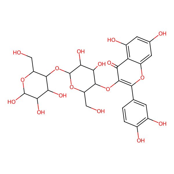 2D Structure of 3-[4,5-Dihydroxy-2-(hydroxymethyl)-6-[4,5,6-trihydroxy-2-(hydroxymethyl)oxan-3-yl]oxyoxan-3-yl]oxy-2-(3,4-dihydroxyphenyl)-5,7-dihydroxychromen-4-one