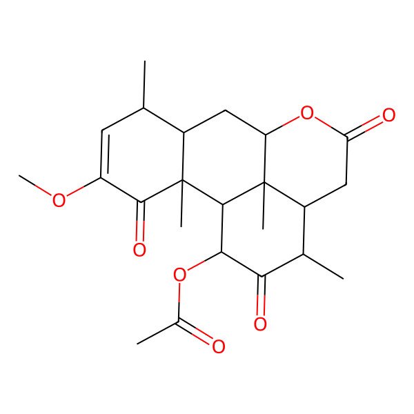 2D Structure of [(1S,2S,6S,7S,9R,13S,14R,16S,17S)-4-methoxy-2,6,14,17-tetramethyl-3,11,15-trioxo-10-oxatetracyclo[7.7.1.02,7.013,17]heptadec-4-en-16-yl] acetate