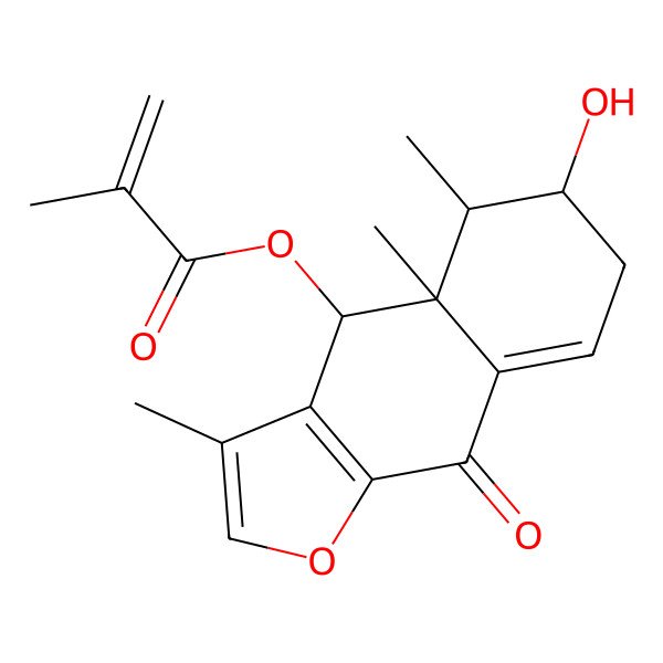 2D Structure of [(4S,4aR,5R,6S)-6-hydroxy-3,4a,5-trimethyl-9-oxo-4,5,6,7-tetrahydrobenzo[f][1]benzofuran-4-yl] 2-methylprop-2-enoate
