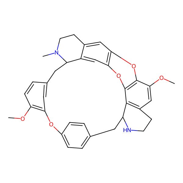 2D Structure of 13,27-Dimethoxy-7-methyl-15,29,31-trioxa-7,22-diazaoctacyclo[19.9.3.216,19.14,30.110,14.03,8.025,33.028,32]heptatriaconta-1(30),2,4(34),10(37),11,13,16,18,25,27,32,35-dodecaene