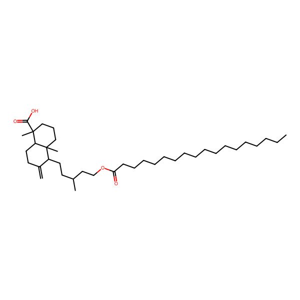 2D Structure of 1,4a-dimethyl-6-methylidene-5-(3-methyl-5-octadecanoyloxypentyl)-3,4,5,7,8,8a-hexahydro-2H-naphthalene-1-carboxylic acid
