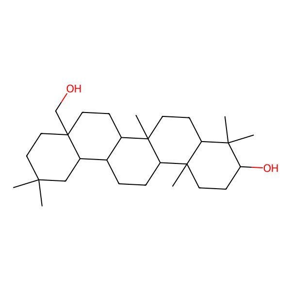 2D Structure of 8a-(hydroxymethyl)-4,4,6a,11,11,14b-hexamethyl-2,3,4a,5,6,6a,6b,7,8,9,10,12,12a,13,14,14a-hexadecahydro-1H-picen-3-ol