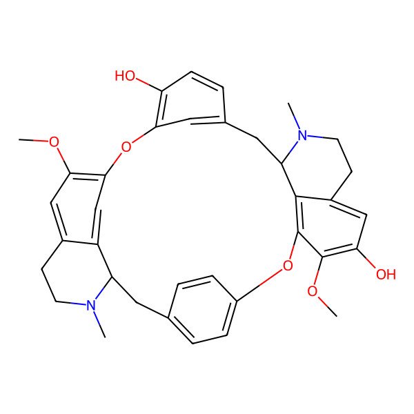 2D Structure of (1R,16S)-9,25-dimethoxy-15,30-dimethyl-7,23-dioxa-15,30-diazaheptacyclo[22.6.2.23,6.18,12.118,22.027,31.016,34]hexatriaconta-3(36),4,6(35),8(34),9,11,18(33),19,21,24,26,31-dodecaene-10,21-diol