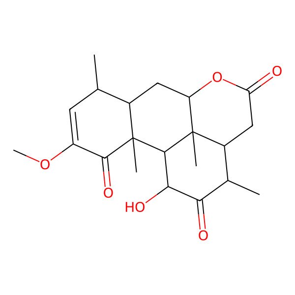 2D Structure of (1S,2S,6S,7S,9R,13S,14R,16S,17S)-16-hydroxy-4-methoxy-2,6,14,17-tetramethyl-10-oxatetracyclo[7.7.1.02,7.013,17]heptadec-4-ene-3,11,15-trione