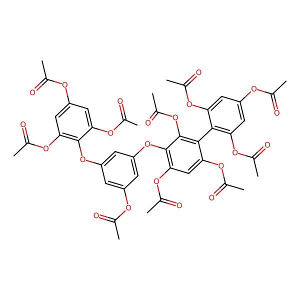 2D Structure of [3-(2,4,6-Triacetyloxyphenoxy)-5-[2,4,6-triacetyloxy-3-(2,4,6-triacetyloxyphenyl)phenoxy]phenyl] acetate