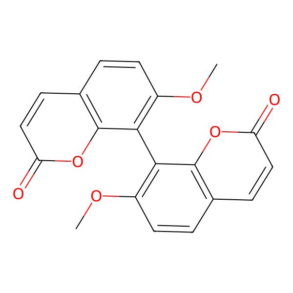 2D Structure of 7,7'-Dimethoxy-8,8'-bicoumarin