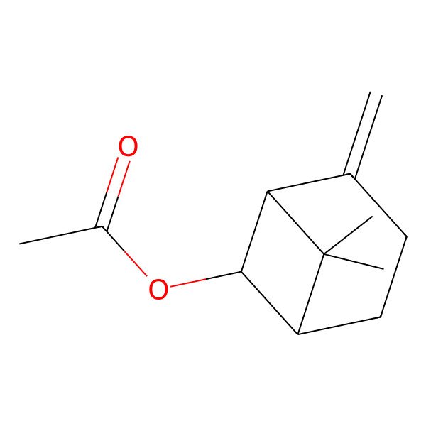2D Structure of (7,7-Dimethyl-2-methylidene-6-bicyclo[3.1.1]heptanyl) acetate